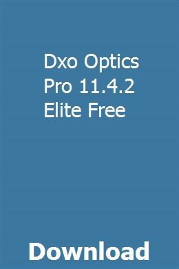 Dxo Optics Pro Download Mac